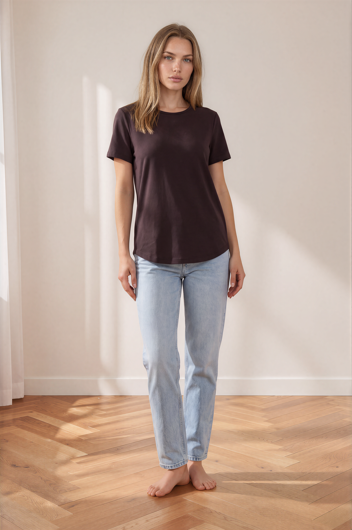 Hélène Fit - WSCNSS 100% cotton crew neck relaxed tee shirt