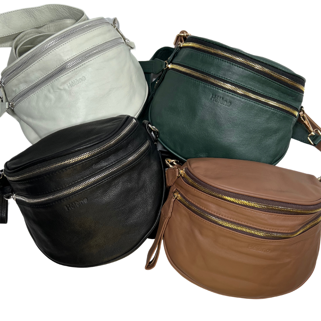 Hélène Leather - Equinox Cross Shoulder Double Zip