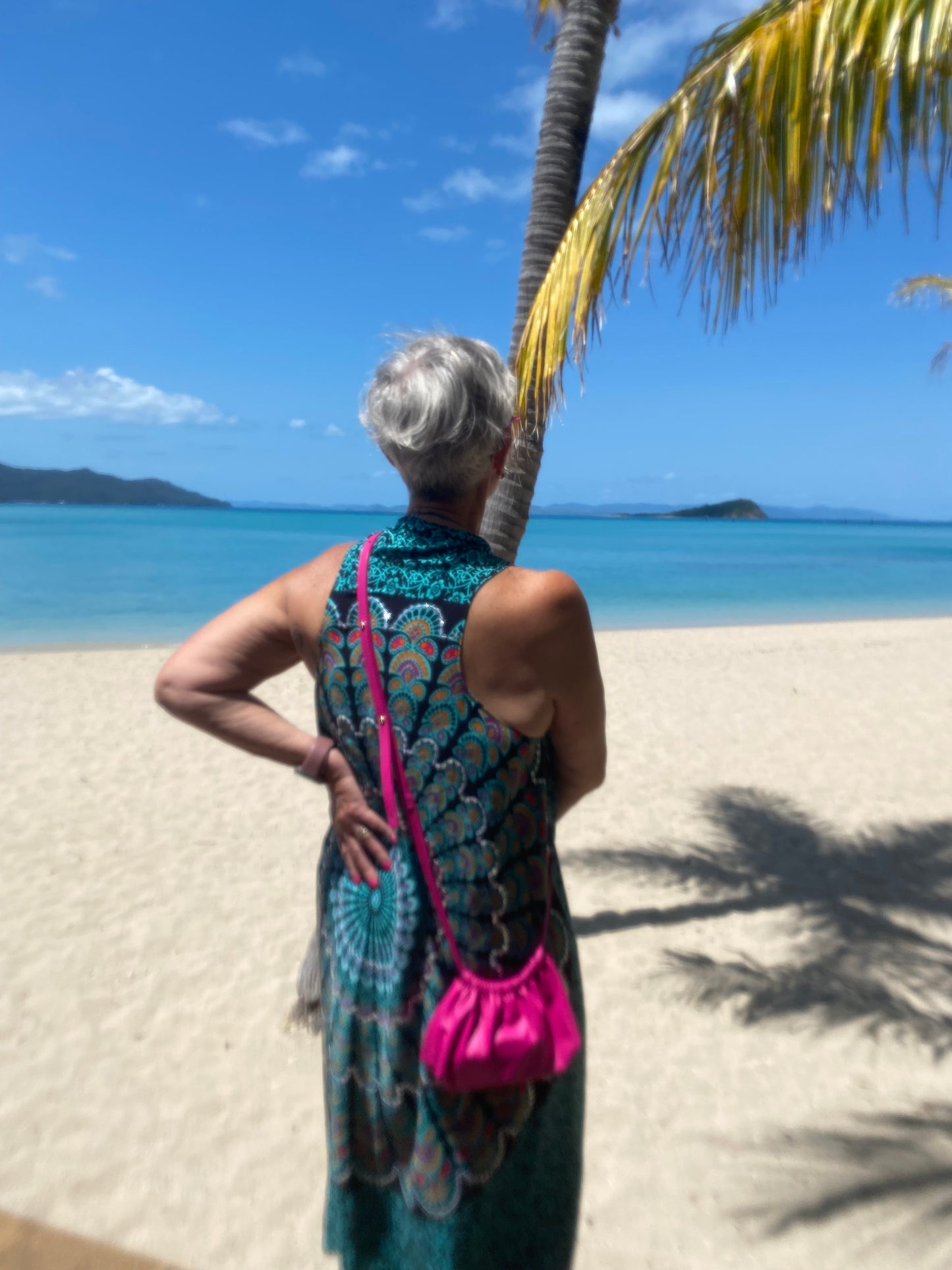 Hélène Leather -  Mid Summer Night Drawstring Bag