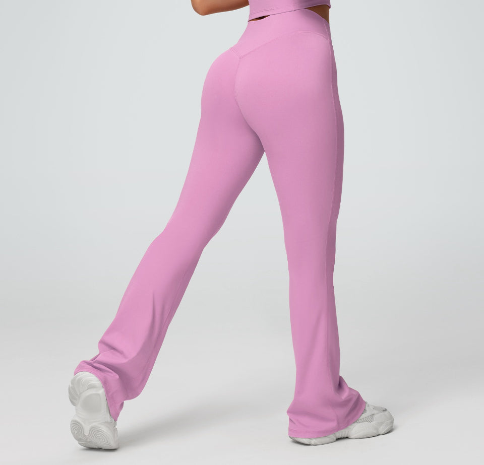Hèléne Fit - CK5711 High Cross Waist Yoga Flare Pants