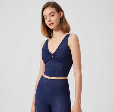 Hélène Fit - WX3865 Denim Crop Top