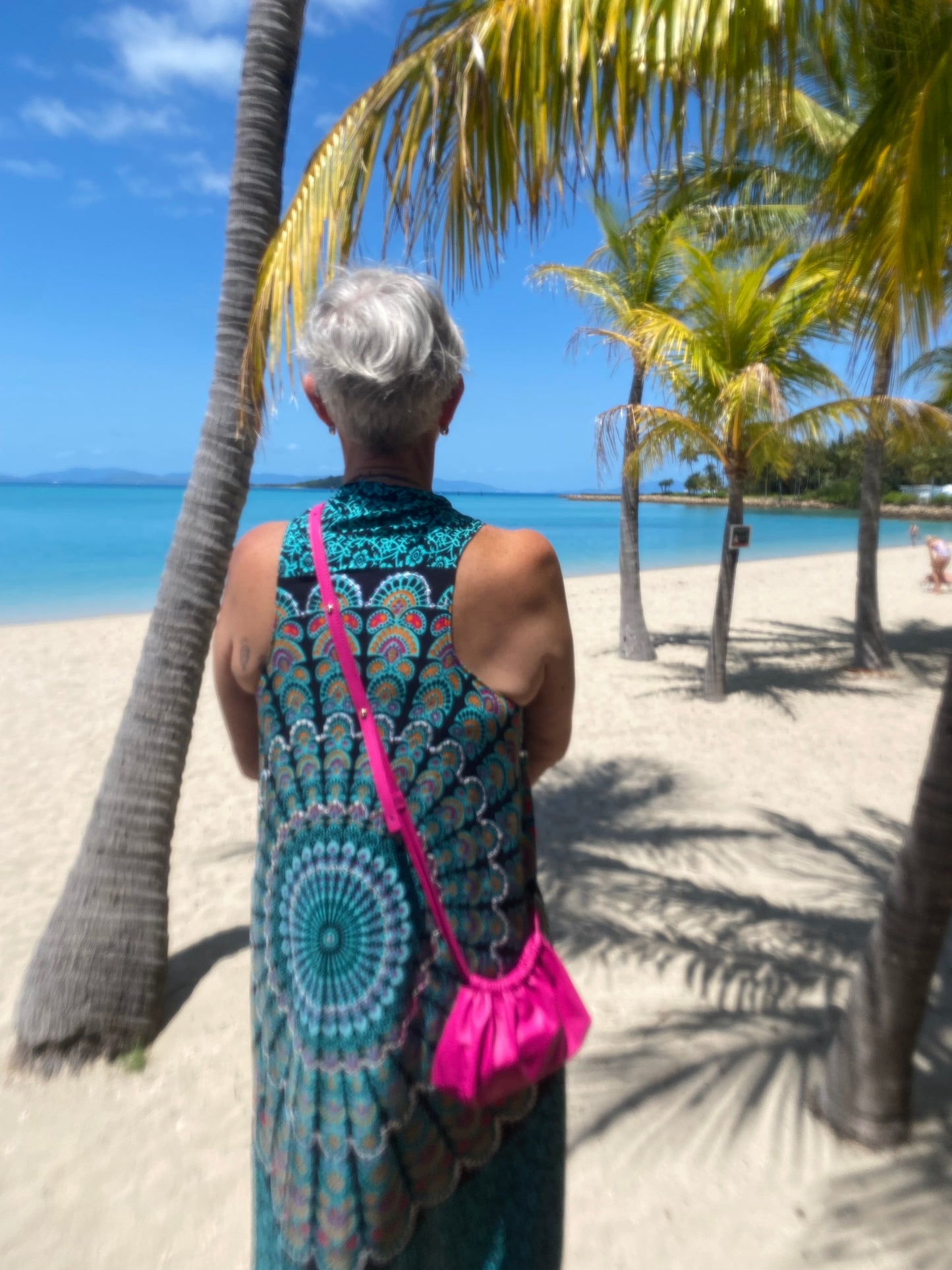 Hélène Leather -  Mid Summer Night Drawstring Bag