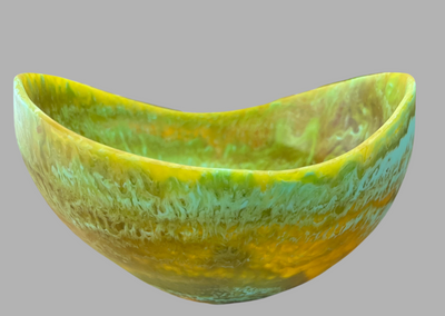 Janine's Resin - Jurassic Resin 25cm Large Oval Bowl