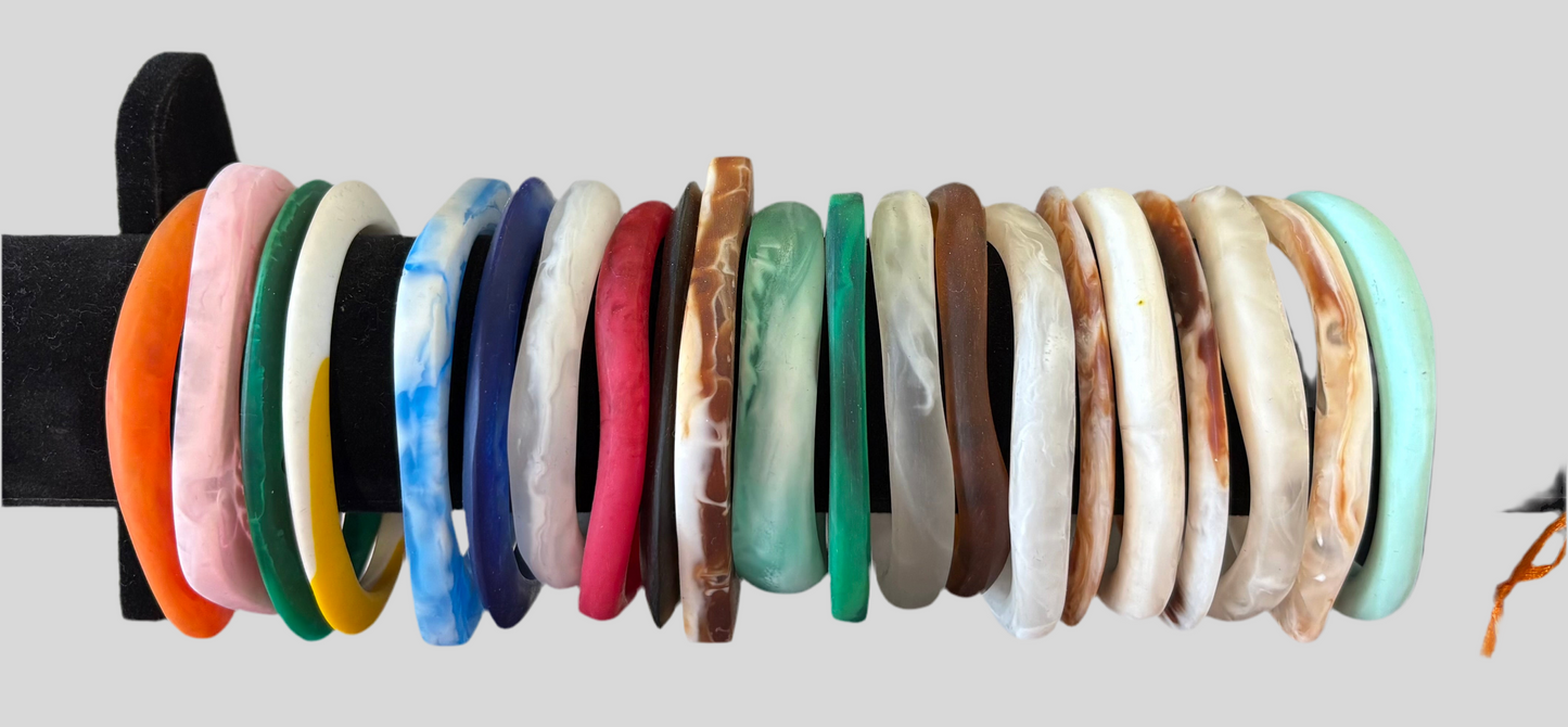 Janine's Resin - Jurassic Resin Thin Bangles