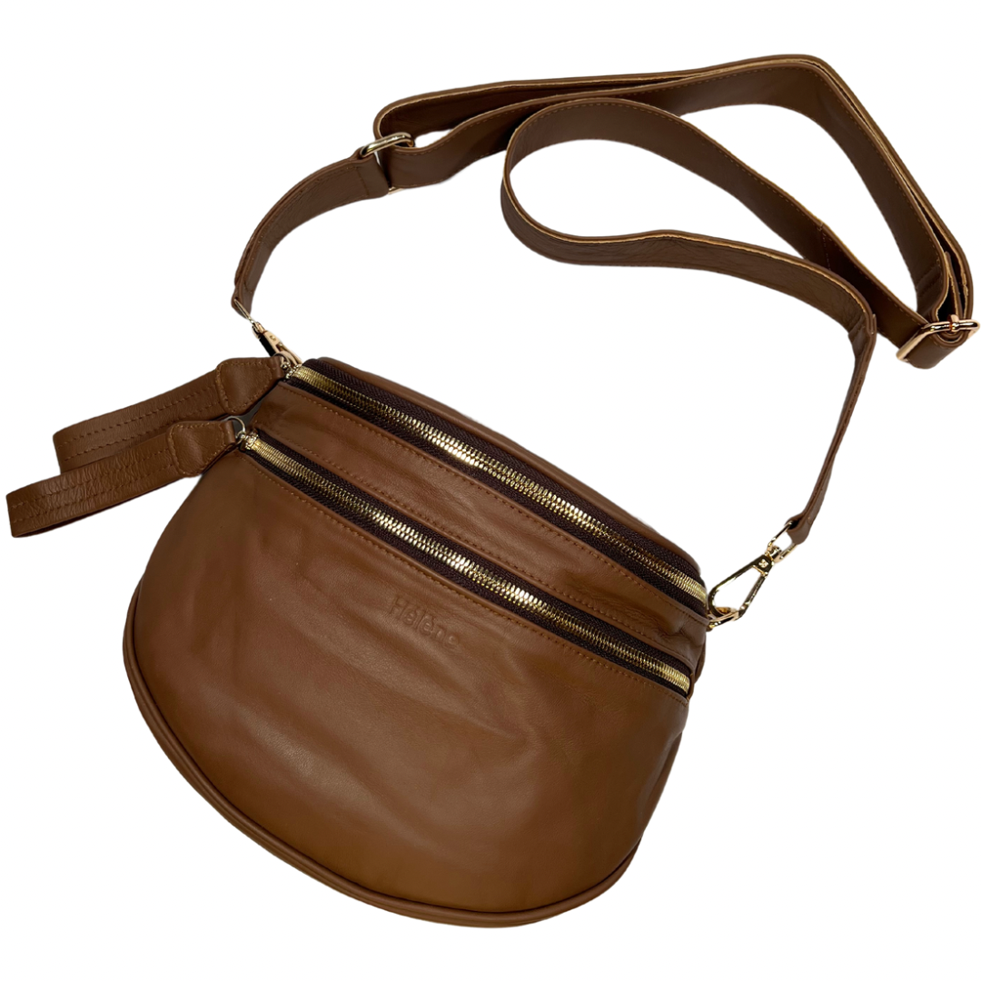 Hélène Leather - Equinox Cross Shoulder Double Zip