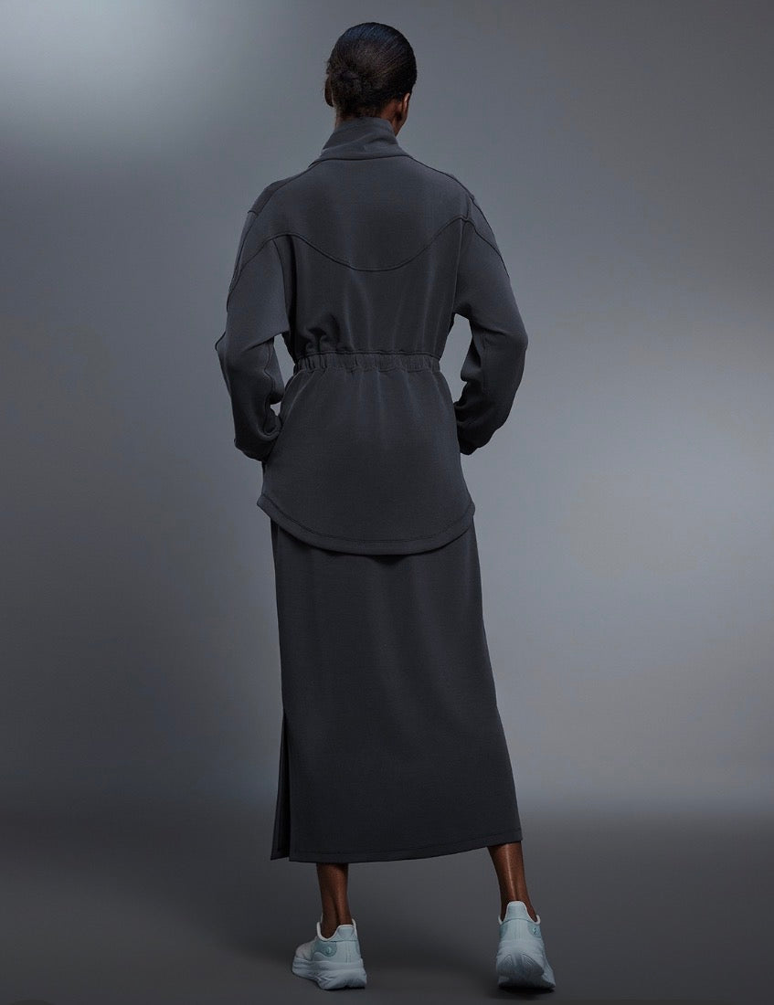 Hélène Fit - WT25137  Funnel Neck Full Zip Elegant Jacket