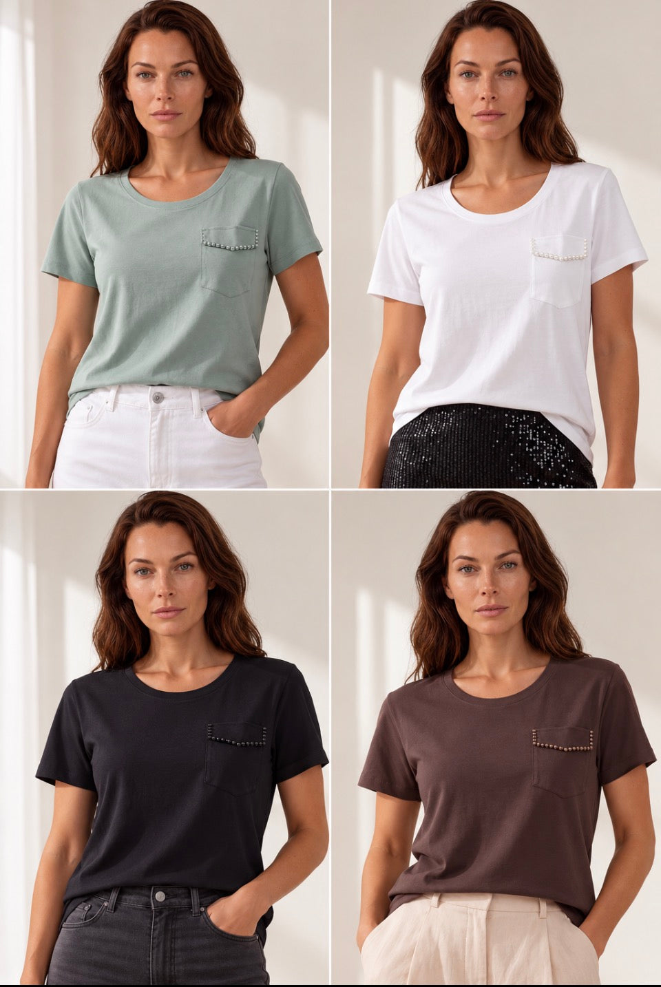 Hélène Fit - WSBTS Wide Crew Neck with Beaded Pocket