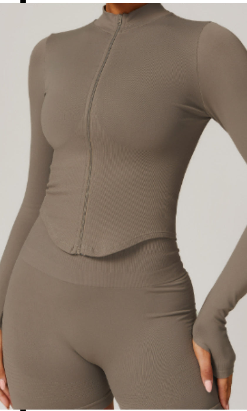 Hélène Fit Women - Jackets WT5454 Full Zip Long sleeved Mid Length Yoga